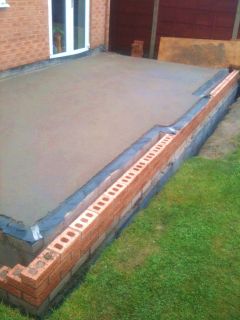 how to put a concrete base in