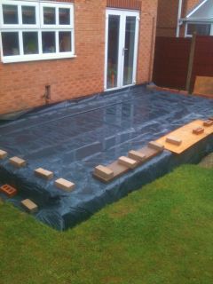 cover up concrete in bad weather