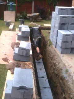 How to build foundations on a kitchen extension in Wigan